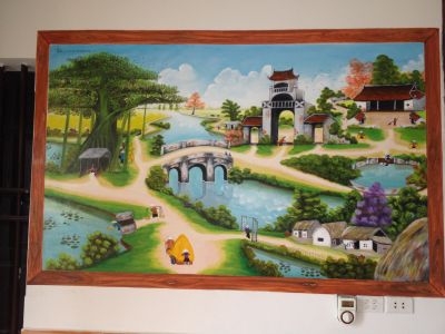 tranh tường phòng khách và ngoài trời