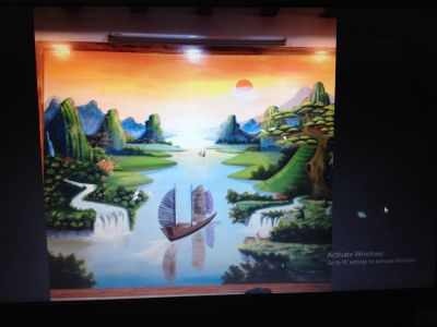 vẽ tranh tường phòng khách